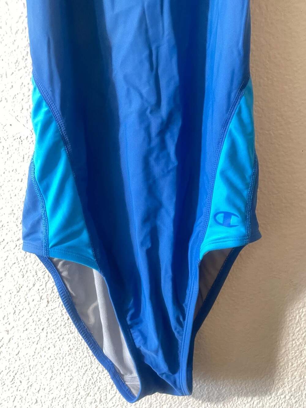 Champion Girls Blue Colorblock One-Piece Racerback Performance Swimsuit - Picture 2 of 3